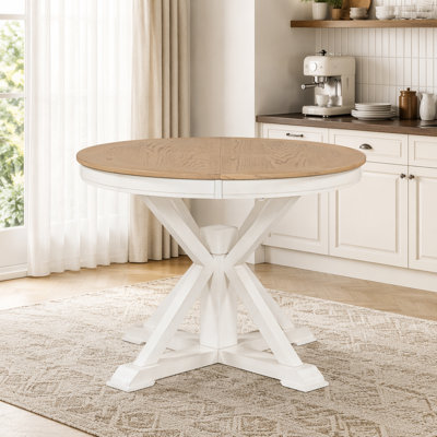 Table de salle à manger rétro avec rallonge fonctionnelle de 12 po pour salle à manger et salon