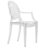 Chatfield Transparent Acrylic Dining Arm Chair – Stackable Round Back Accent & Banquet Seat for Kitchen and Dining Room-1958359571-1981638191