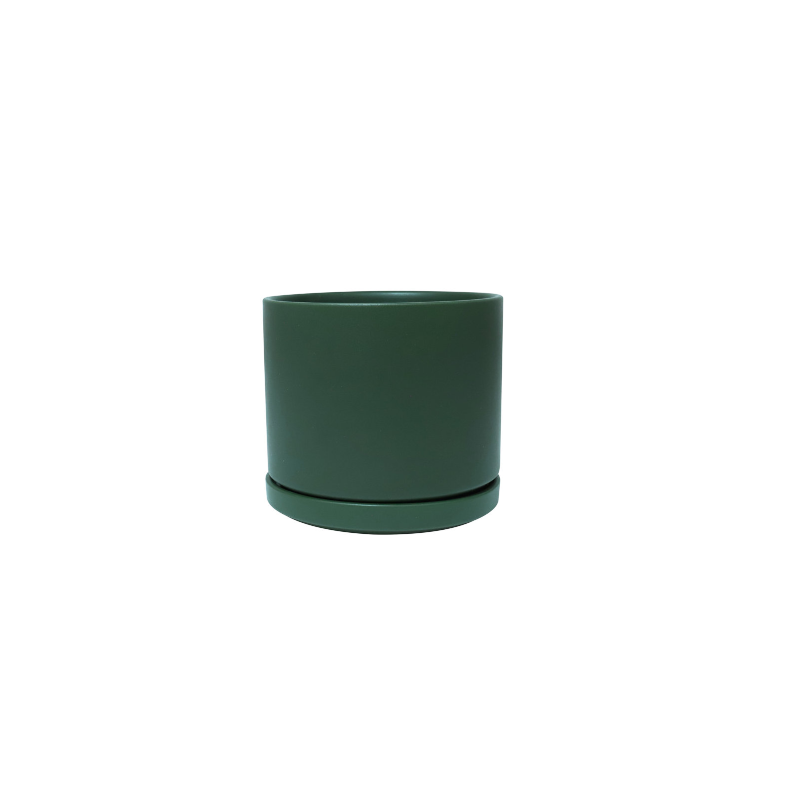 Cheryl 16" Ceramic Pot Planter, 7.5" H x 8" W x 8" D, Forest Green