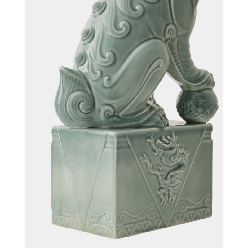 Foo Dog Ceramic Decorative Object, Blue