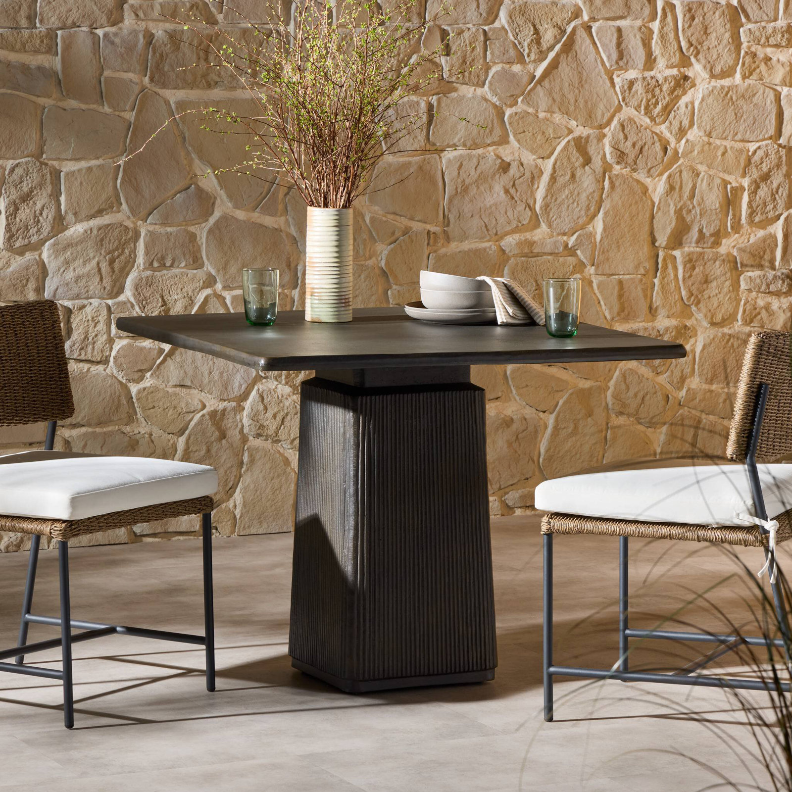 Althea 39" Outdoor Bistro Dining Table