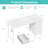 Computer Desk with 4 Drawers, Fabric Drawers Writing Desk-123648431-123648430