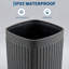 Poubelle de salle de bain en métal Smal, 1,8 G / 7 L, corbeille, noir | Fabrication en métal, base antidérapante, imperméable, robuste et résistante aux chutes, toit ouvert, pour chambre à coucher, salon, bureau, salle de bain-131265887