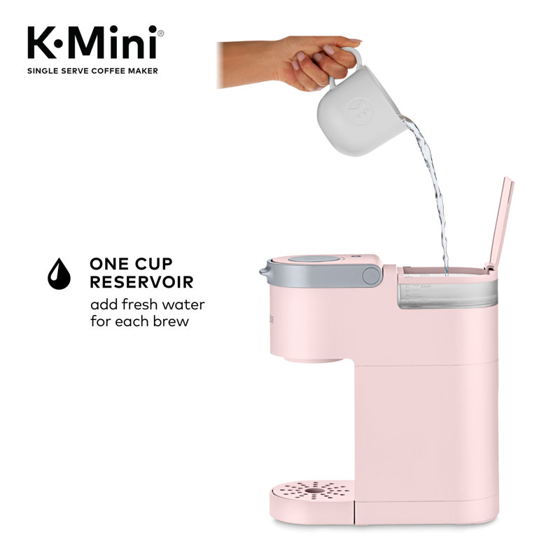 Dusty Rose Compact Matte Single Serve Coffee Maker