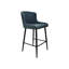 RUBENS UPHOLSTERED BARSTOOL - BOUCLE FABRIC - BLACK SAND POWDER COATED LEGS (PAIR)-3567541