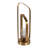 Decorative Sculptural Metal Candle Holder for Tabletop Accent - Modern Pillar Candlestick Holder for Entryway or Console Decor-501460910-501460904