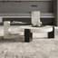 Table basse avec table d'appoint Bianco White