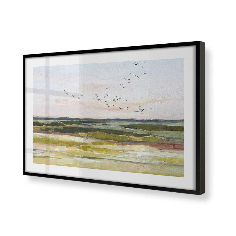 « Skyscape Serenade » : estampe sur papier encadrée de Rebecca Fox, Noir satiné, H 12 po x l 15 po x P 1,25 po