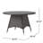 Wicker Pedestal Round Dining Table