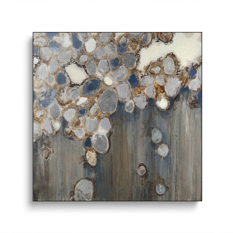 Reproduction d'art sur toile Steemplix, indigo Oyster Shells par Liz Jardine