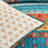 Blue/Orange Microfiber Reversible 3 Piece Quilt Set-1139859425
