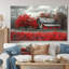Rouge et gris Autumn Barn Refuge II - Art mural de grange-1122671036-1287151996