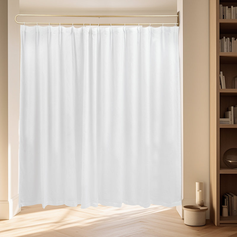 Rideau obscurcissant en velours Marjetka, Blanc