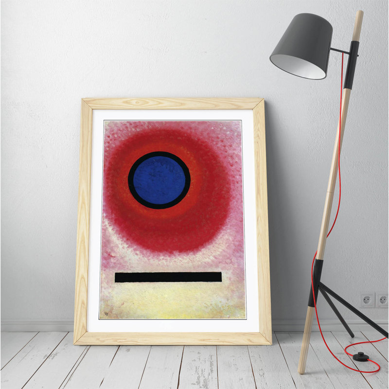 Wassily Kandinsky Blue Circle - Single Picture Frame Print on Canvas, White, 89cm H x 64cm W