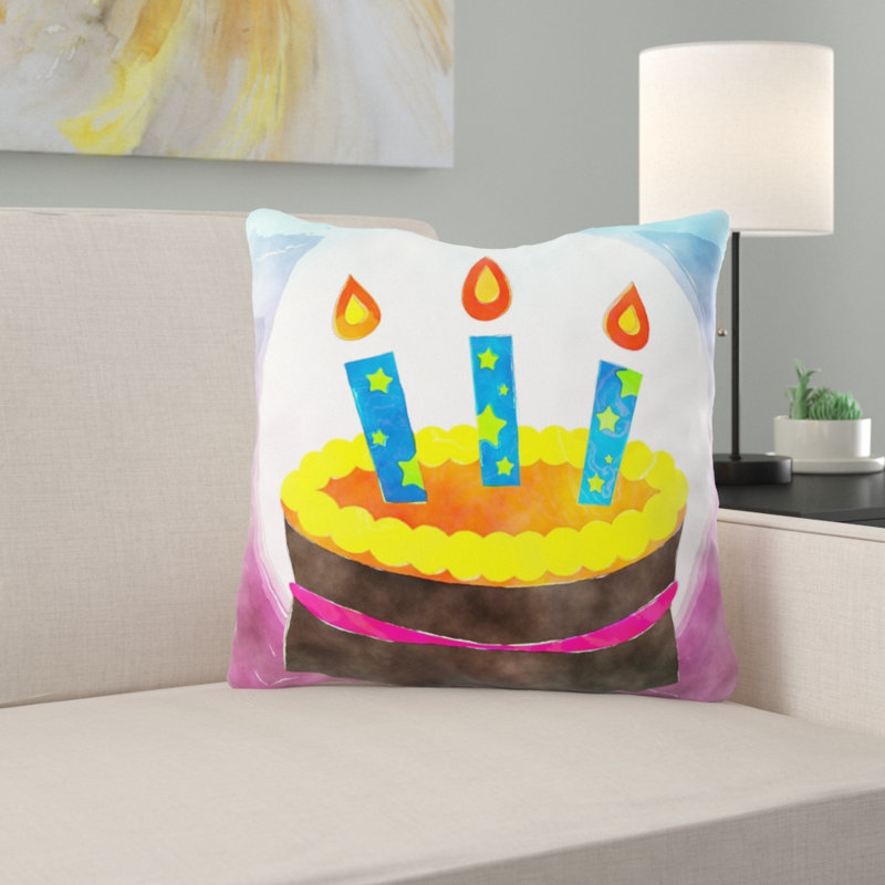 Coussin watercolour Newfolden, Microsuède, Intérieur