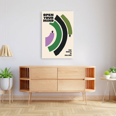 «Open Your Mind», impression murale abstraite audacieuse minimaliste