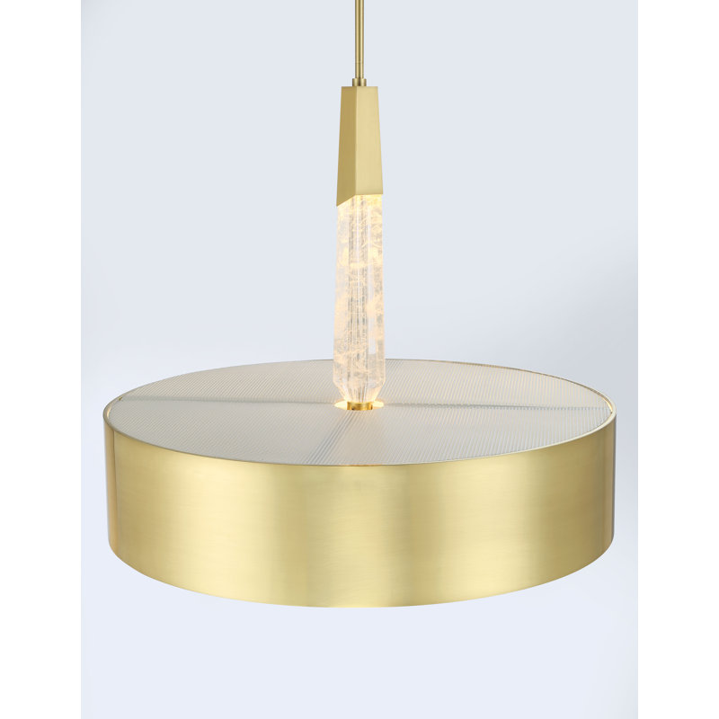 Luminaire suspendu tambour Alheide, Laiton