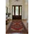 Guria Burgundy/Brown Oriental Vintage Look Machine Printed Cotton Chenille Area Rug-2026071491