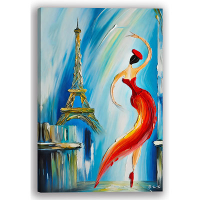 Art abstrait sur toile tendue Parisian Grace