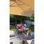 Grand parasol carré gris clair 120 po x 156 po avec rotation à 360 ° Riloh-1316157921