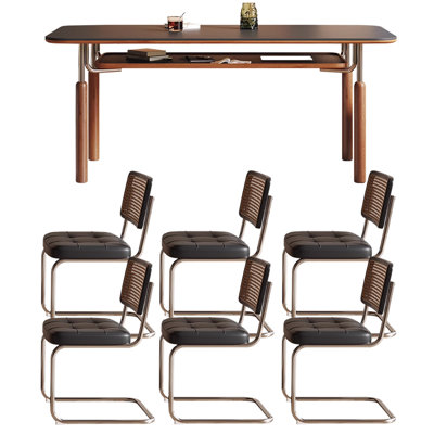 Ensemble de table Vintage Rock Slab Ash