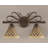 Alisz Swan 2 Light Bath Bar Shown In Bronze Finish With 7" Chocolate Icing Glass