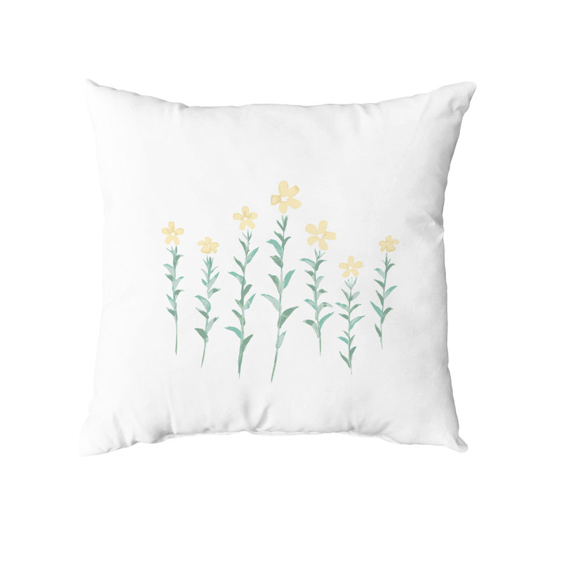Housse et insert rectangulaires en coton, Jaune, 20 po x 20 po