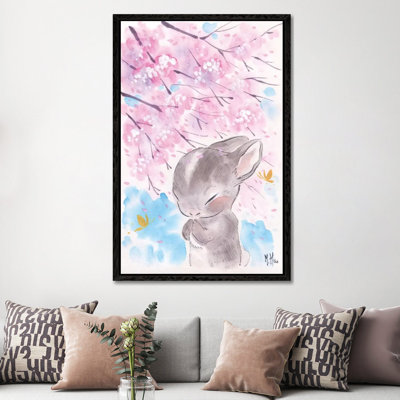 Cherry Blossom Wishes - Cottontail by Martin Hsu - Painting on Canvas