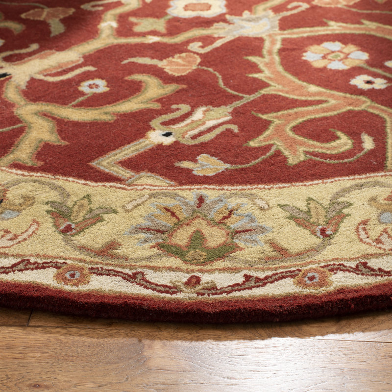 Balthrop Hand Tufted Wool Oriental Rug, Oval 7'6" x 9'6"