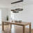 39.4Inch Modern Linear Chandelier Kitchen Island Pendant Warm White LED Switch Dimmable