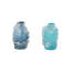 Ensemble de 2 vases contemporains en verre bleu l 10 po x H 8 po