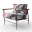 Fauteuil d'appoint rembourré Evolving In Pink Grey-2066690040