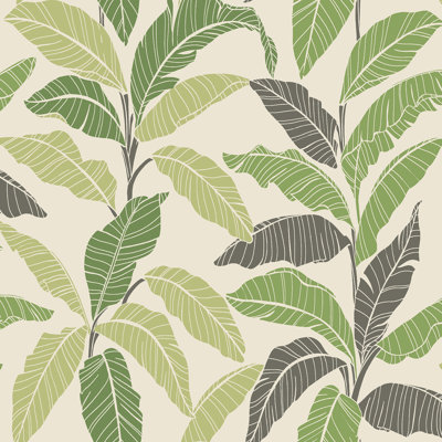 Tommy Bahama Leafy Palm 18' L x 20.5" W Peel and Stick Wallpaper Roll