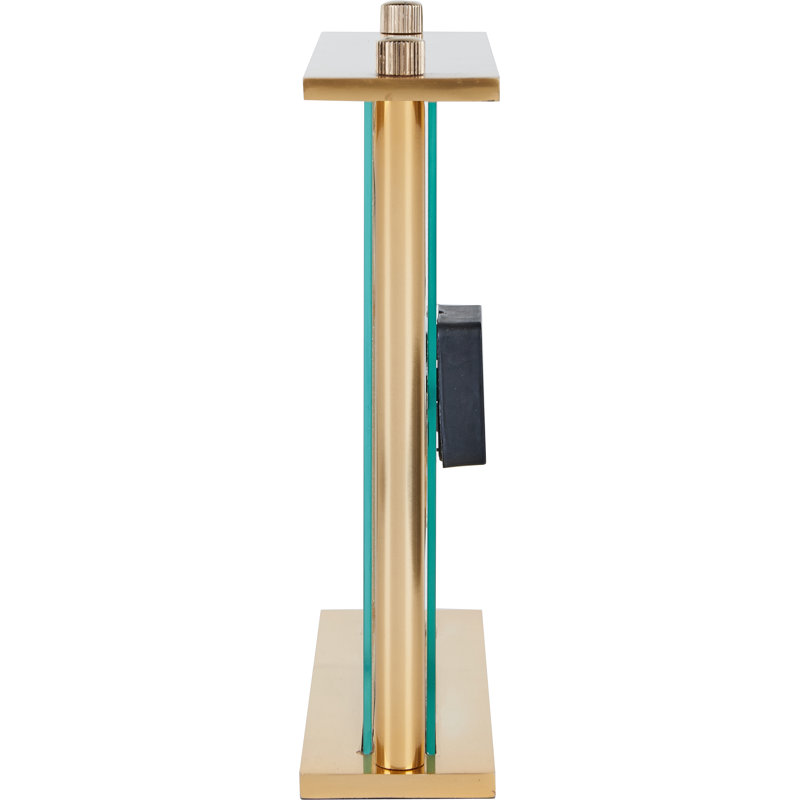 Roman Numeral Metal Electric Tabletop Clock, Gold