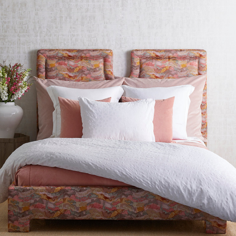 Fresco Polyester Blend Throw Square Pillow Cover, Rhubarb