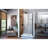 DreamLine Unidoor 37 - 38 inch W x 72 inch H Frameless Hinged Shower Door with Shelves in Matte Black-121985773-124542455