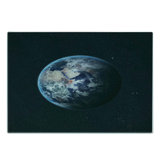Ambesonne Galaxy Tempered Glass Cutting Board Planet Outer Space Scene Dark Blue Grey
