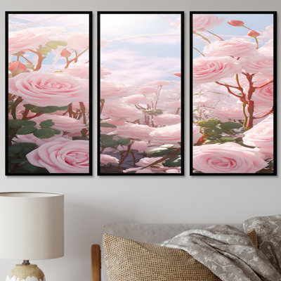 «Monson - Roses», ensemble de reproduction d'art mural