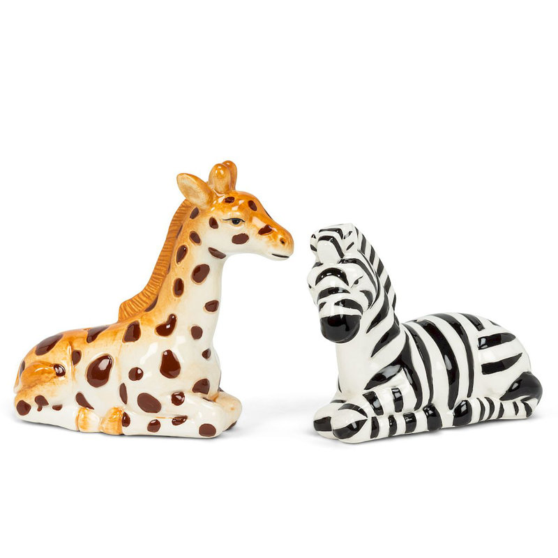 Ensemble salière et poivrière Mr. MJs Giraffe and Zebra