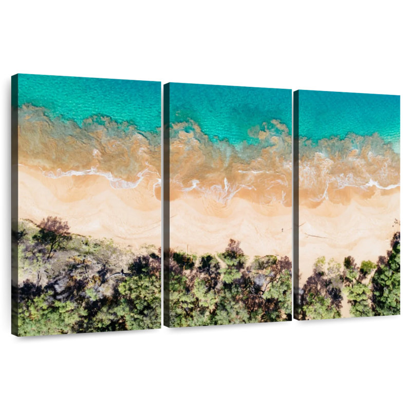 Gillard Maui Beach Aerial View, 32" H x 50" W