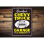 Enseigne en aluminium Chevy Garage Hangout-58562326