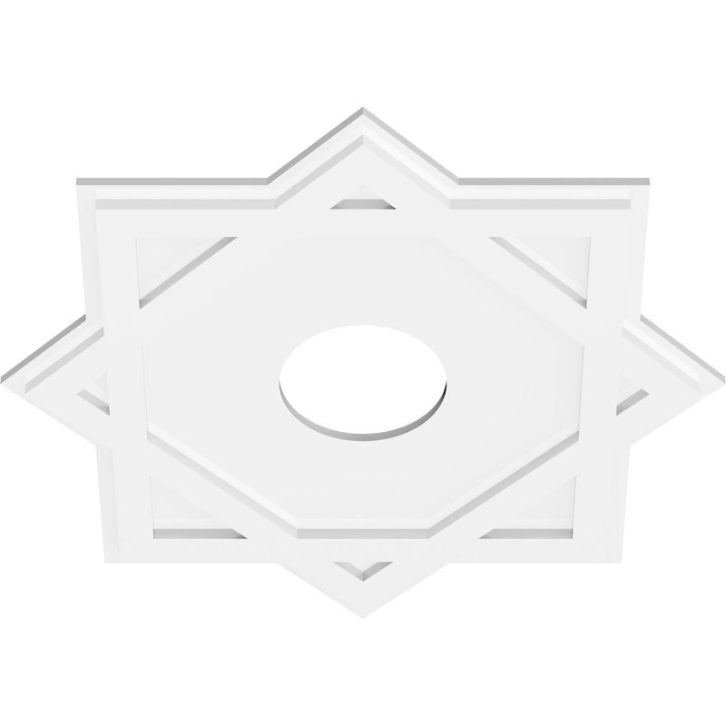 Médaillon de plafond contemporain en PVC Axel, H 1 po x l 26 po x P 26 po
