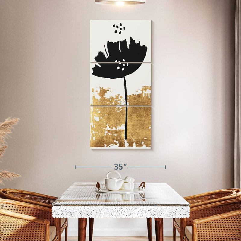 Black Poppy, 44" H x 21" W