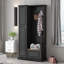 Arbre d'entrée moderne avec banc de rangement rabattable, armoire à chaussures minimaliste et crochets de suspension pour entrée, noir-1811530793