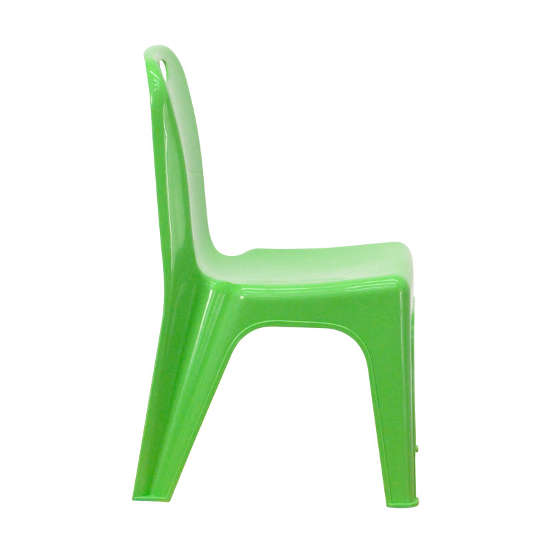 Green Plastic Armless Stackable School Chairs, 11" Seat Height
