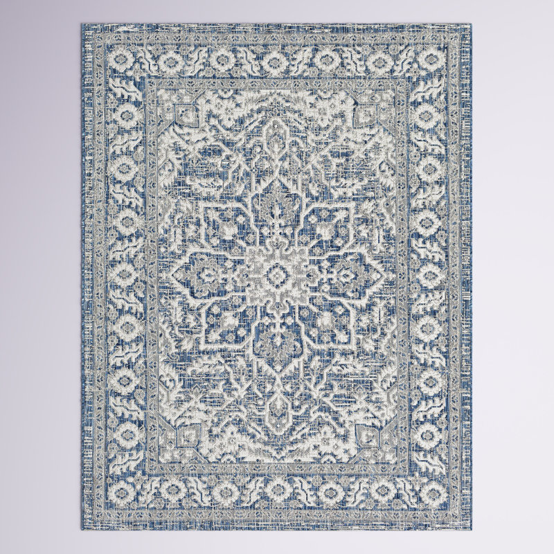 Tapis intérieur / extérieur Summey Southwestern, Rectangle 7 pi 10 po x 10 pi 2 po