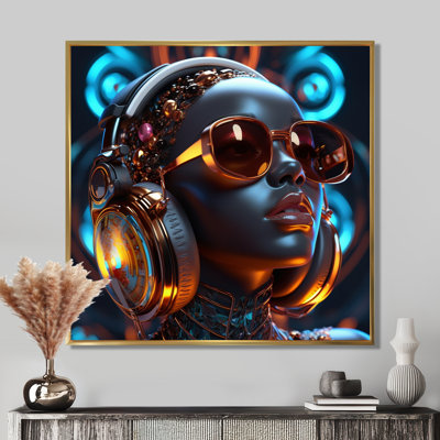 «Cool Afro DJ», reproduction d'art mural