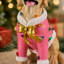 Statue de Noël Labrador Retriever, figurine de chien des Fêtes en tenue de père Noël pour la décoration intérieure