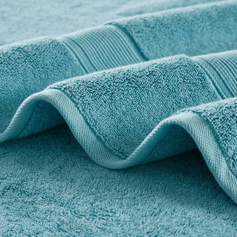 800 GSM Aqua 100% Cotton 2-Piece 34x68'' Bath Sheet Set, Aqua