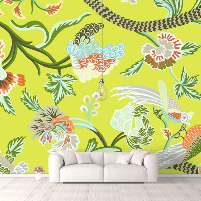 Abstract Floral Peel & Stick Floral Border